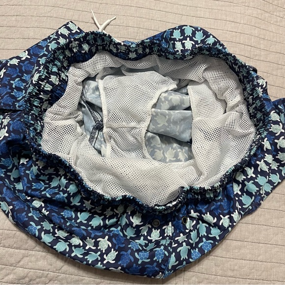 Trunks Surf & Swim Co Men's Blue Sano Turtle Printed Swim Trunks Size XL - Picture 8 of 11